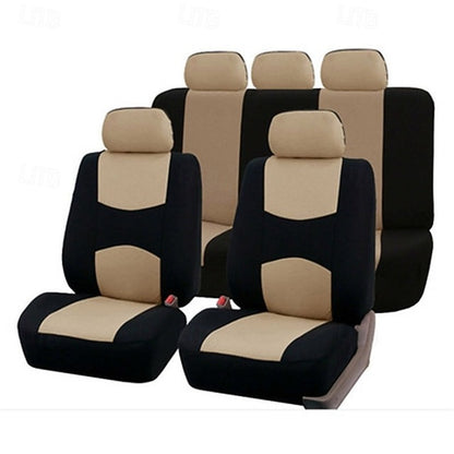 9 Pcs/set Universal Car Seat Covers Full Set Breathable Seat Protectors