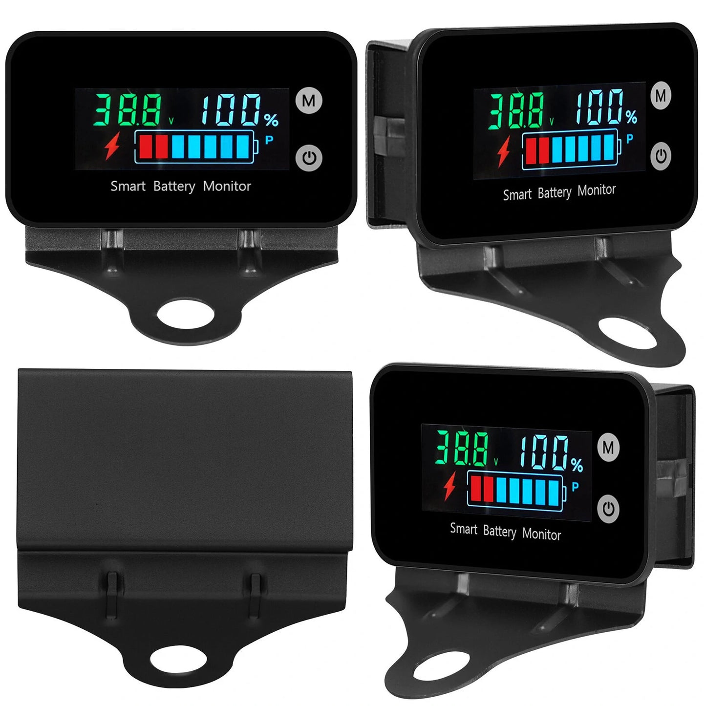 Car Motorcycle Battery Monitor LiFePO4 Lithium Waterproof with Bracket Display