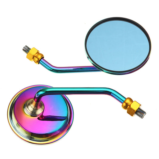 Motorcycle Pair Aluminum Screw Side Rear-view Mirrors