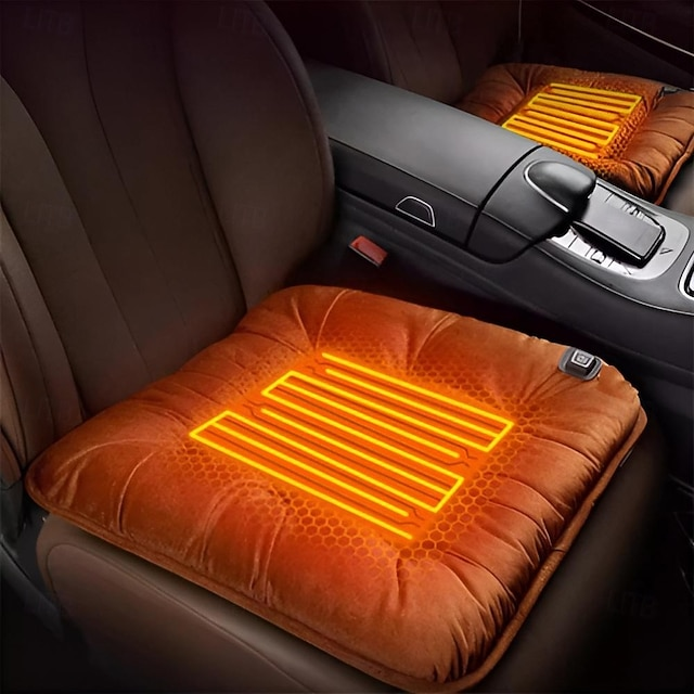 Car Winter Heated Seat Cushion USB Charging Soft Thick  Anti-slip Mat Cushion