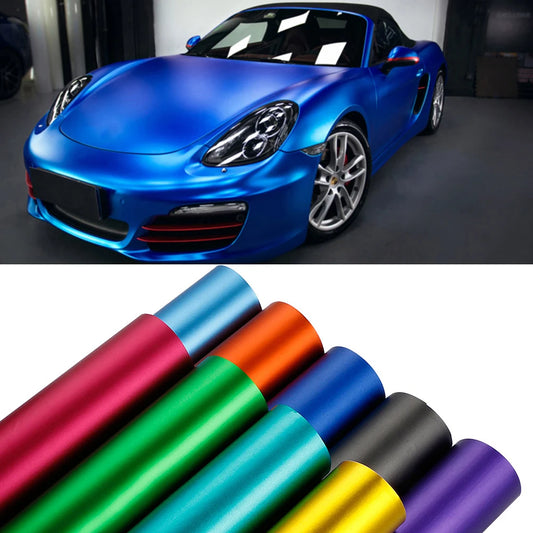Car Matte Satin Sticker Decorative Vinyl Wrap Plating Film Auto DIY Decors