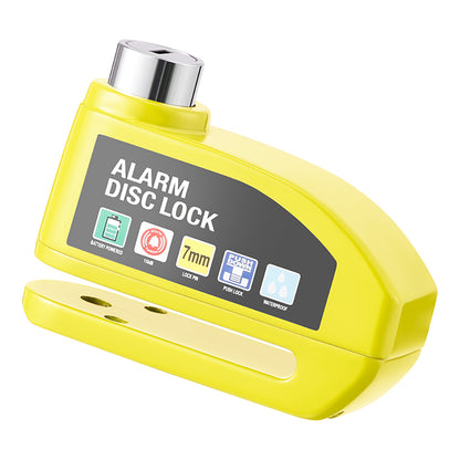 Motorcycle Scooter Warning Lock Security Alarm Protection Battery Aluminum Alloy Wheel Lock