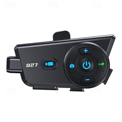 Q27 Motorcycle Bluetooth Wireless Intercom Headset with 720P HD Camera
