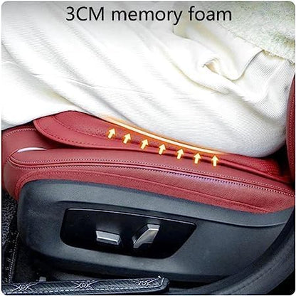 Car Leather Breathable Mesh Heightening Seat Cushion