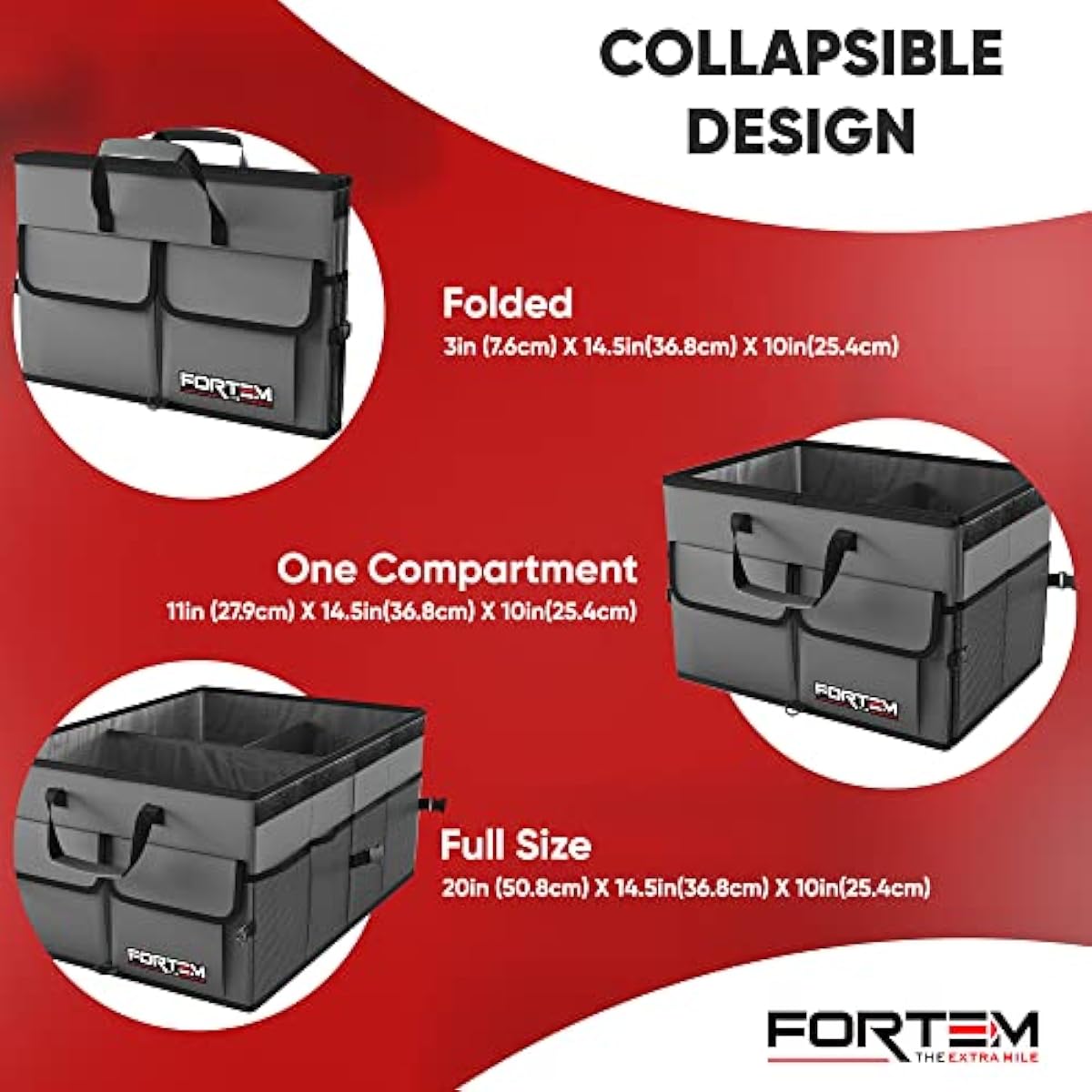 Trunk Car Collapsible Multi Compartment Storage Organizer