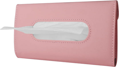 Car Leather Tissue Mask Holder Sun Visor Napkin Organizer