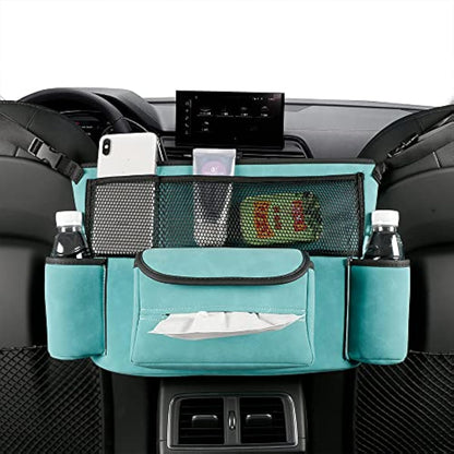 Car Handbag Holder Between Seats Suede Large Capacity Storage Organizer