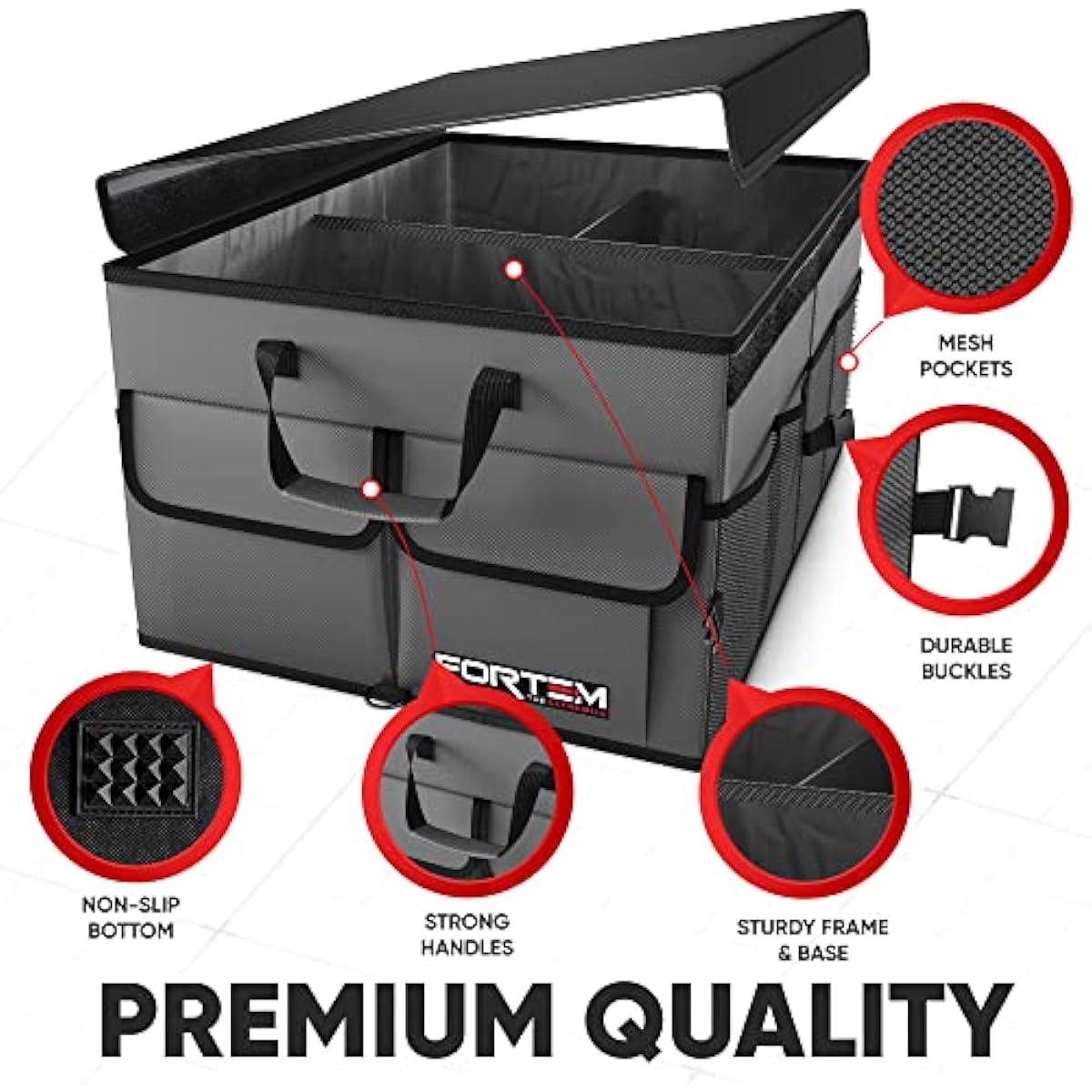 Trunk Car Collapsible Multi Compartment Storage Organizer