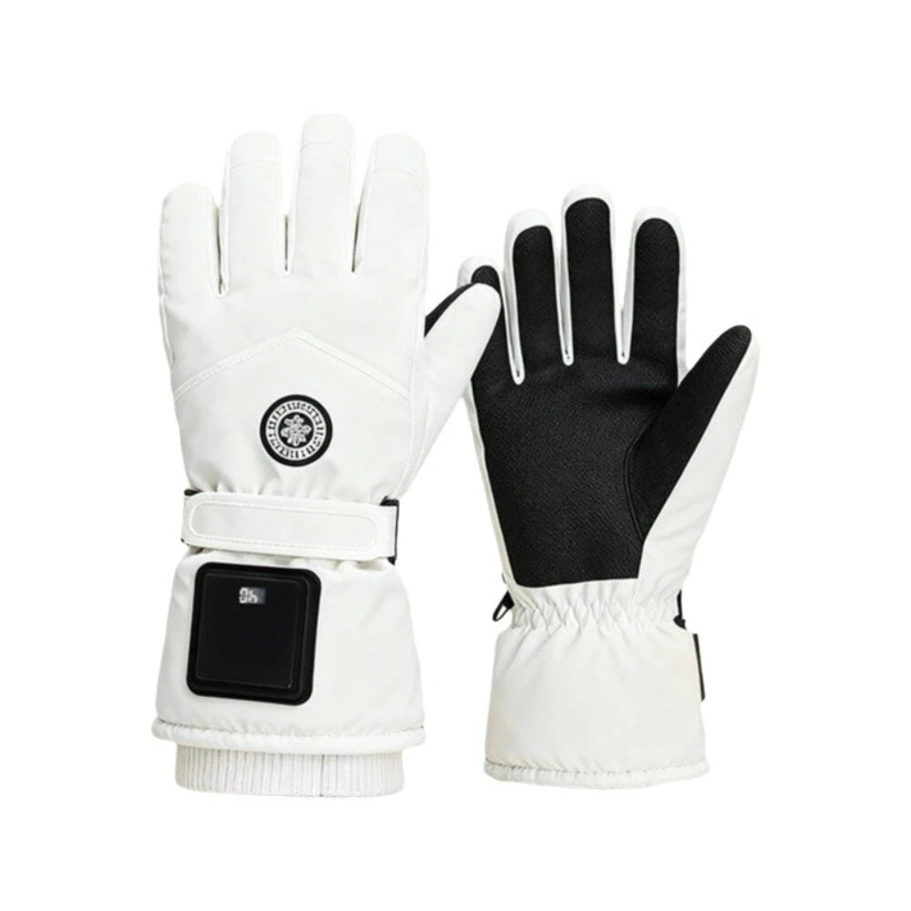 Motorcycle Riding Electric Heated Gloves USB Hand Warmer Waterproof Digital Display Adjustment Warm Mittens