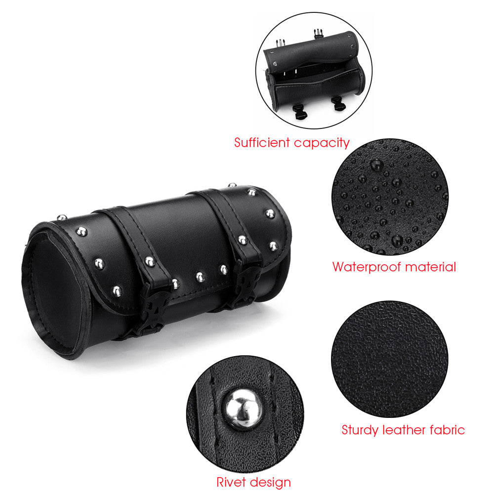 Motorcycle Harley Leather Front Fork Tool Saddlebags Pouch Luggage Organizer