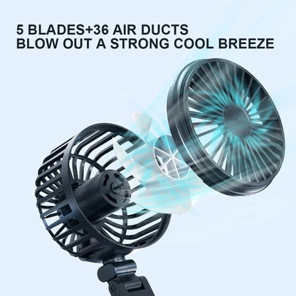 Car Fan USB Fan Double-Head 2 Speed Summer Fan