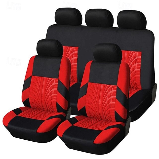 9 Pcs/set Universal Car Seat Full Set Track Design Breathable Seat Protectors