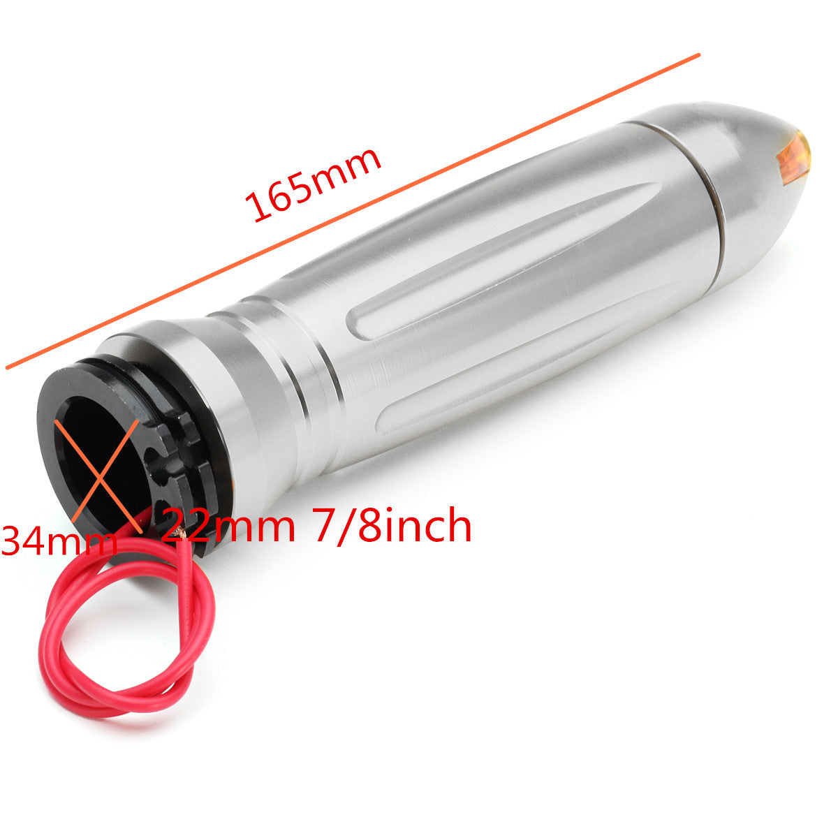 Motorcycle Aluminum Hand Grips Turn Signal Light for Harley/Yamaha/Honda/Suzuki 7/8inch