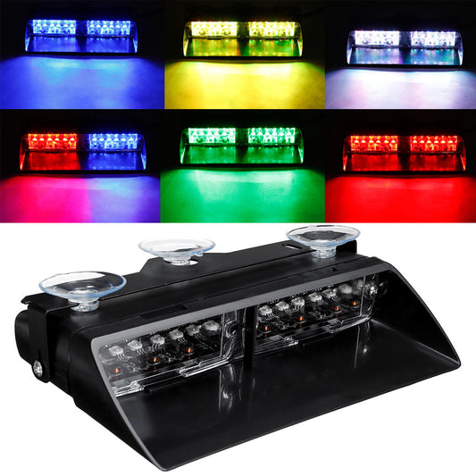Car Auto Windshield Dashboard Emergency Warning Lamp 12LED RGB 12V 36W