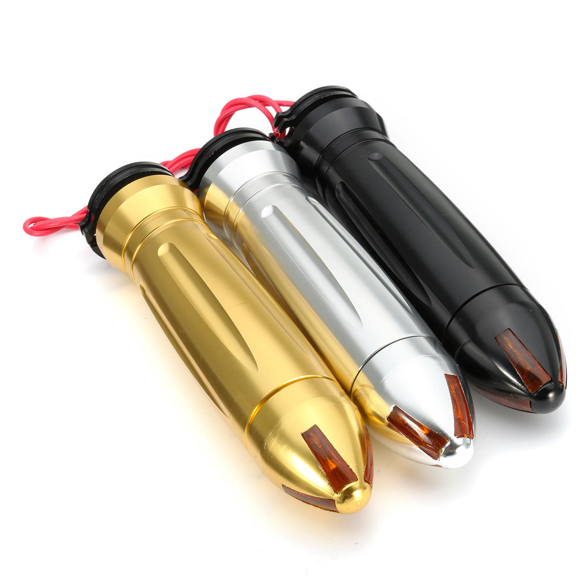 Motorcycle Aluminum Hand Grips Turn Signal Light for Harley/Yamaha/Honda/Suzuki 7/8inch