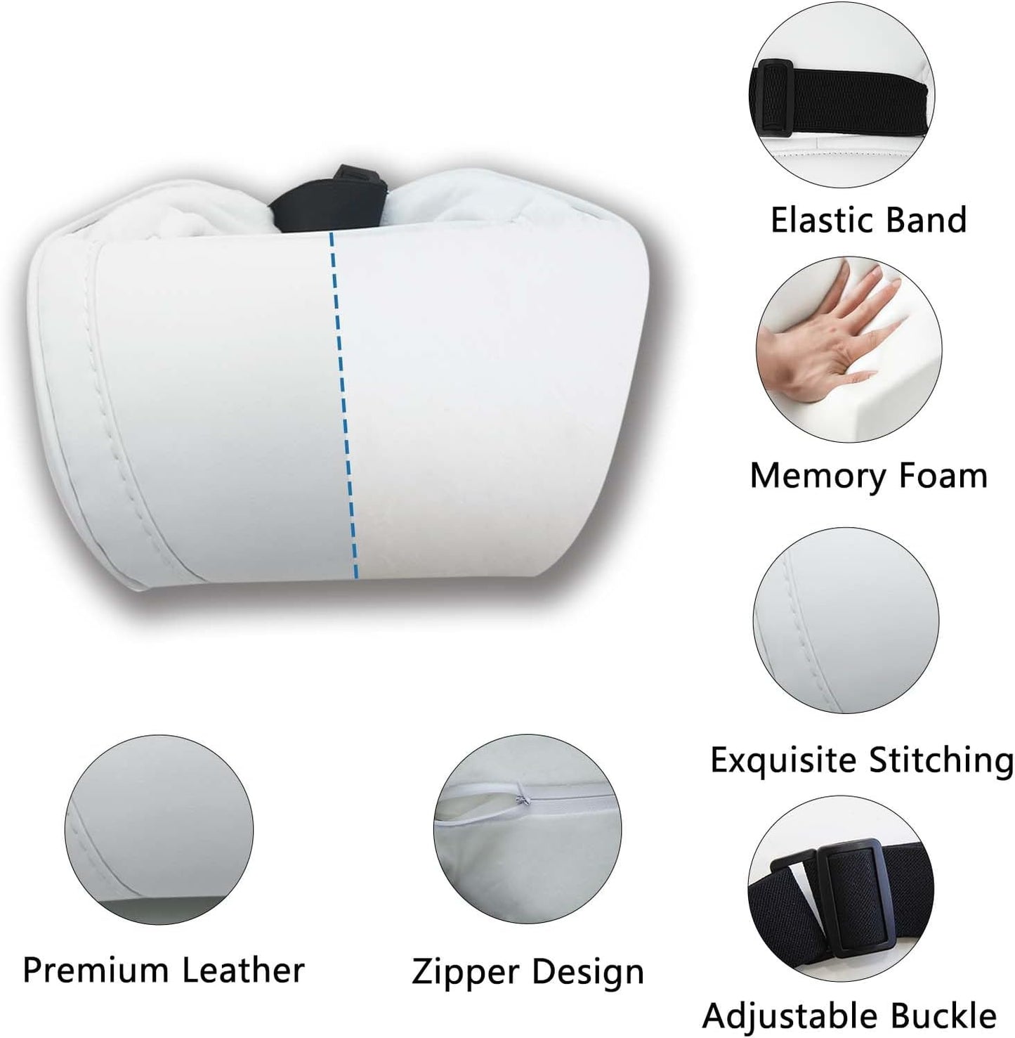 Car Memory Foam Comfortable Ergonomic Neck Pillow 2 Pack