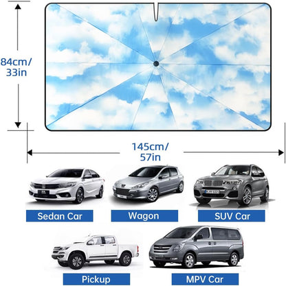 Car Windshield Sun Shade Foldable Umbrella Cover