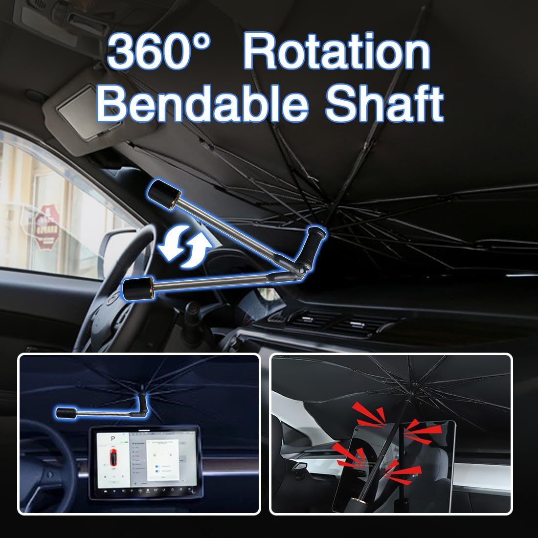 Car Windshield Sun Shade Foldable Umbrella Cover