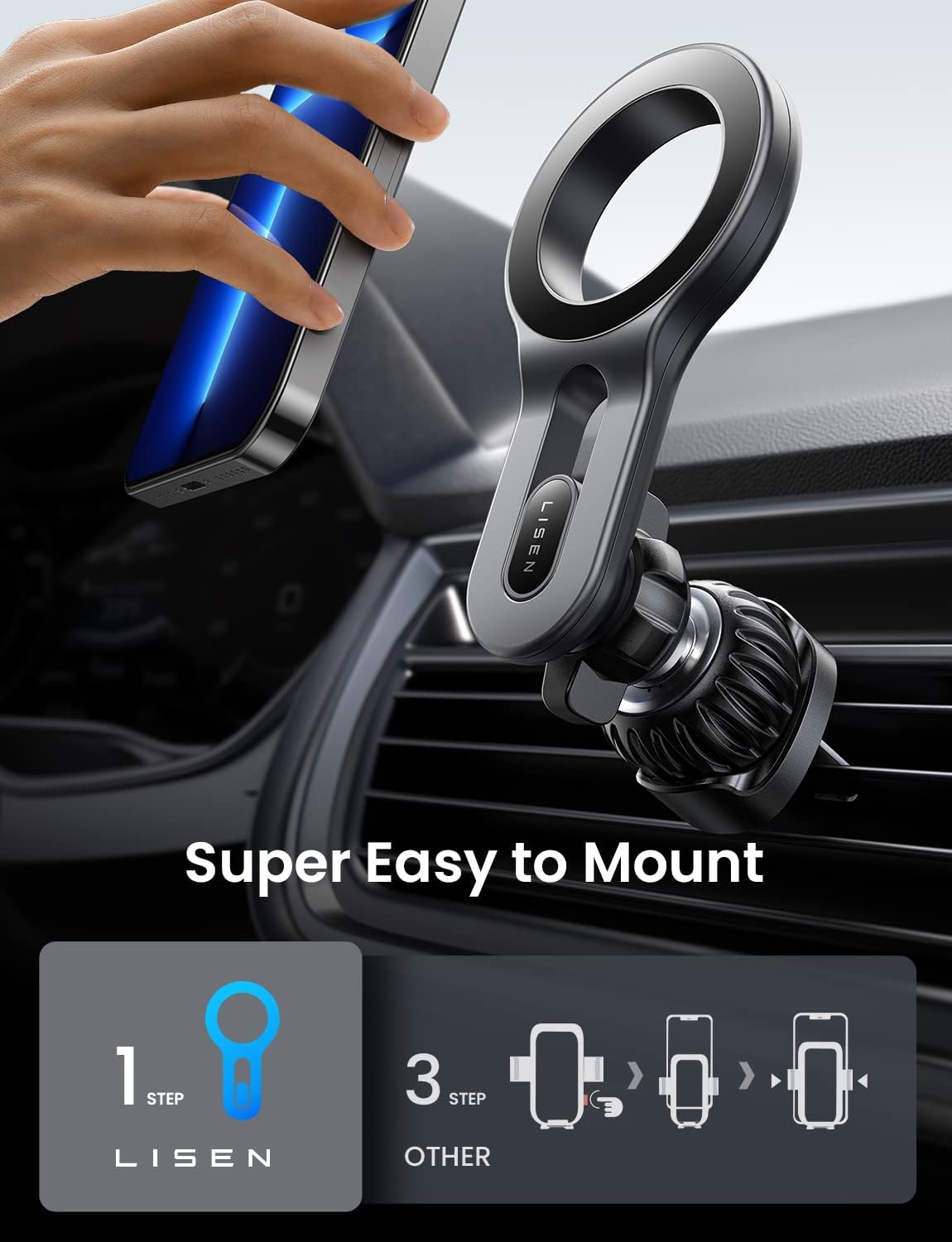 Car Mount Hands Free Magnetic Phone Holder