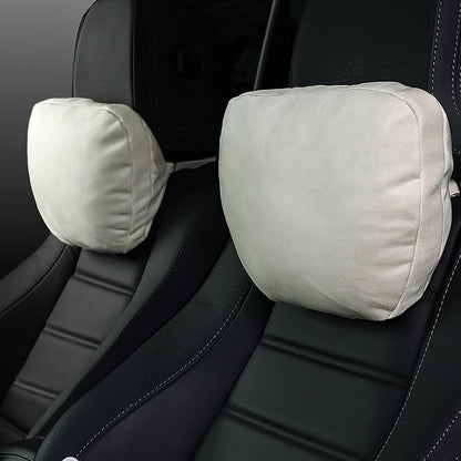 Car Neck Pillow Headrests Super Fiber Suede Support