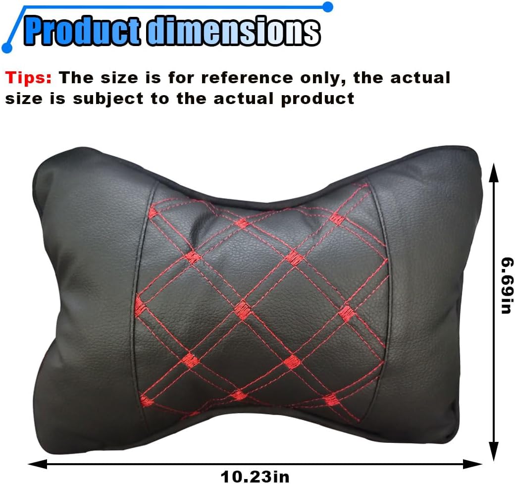 2PCS Car Neck Pillow Breathable Head Neck Soft Pillow