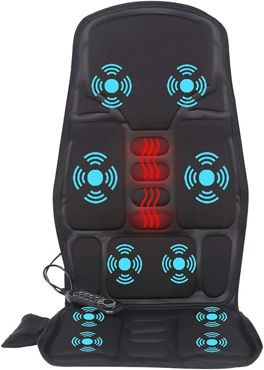 Car Vibration Back Massager With Heat Cushion Covers
