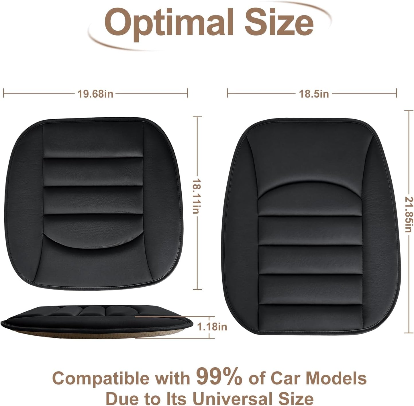 Car Breathable Fabric Non-Slip Seat Cushion Universal Fit for Car Truck Office Home