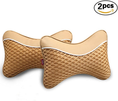 Car Auto Neck Pillow Memory Foam Breathable Headrest 2PCS
