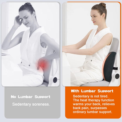 Car Chair Heated Lumbar Support Cushion 3 Heat Settings