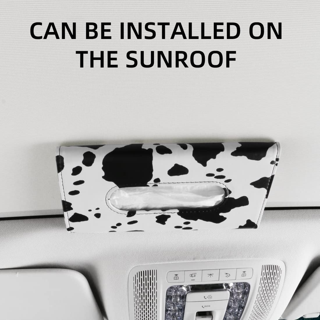 Car Leather Tissue Mask Holder Sun Visor Napkin Organizer