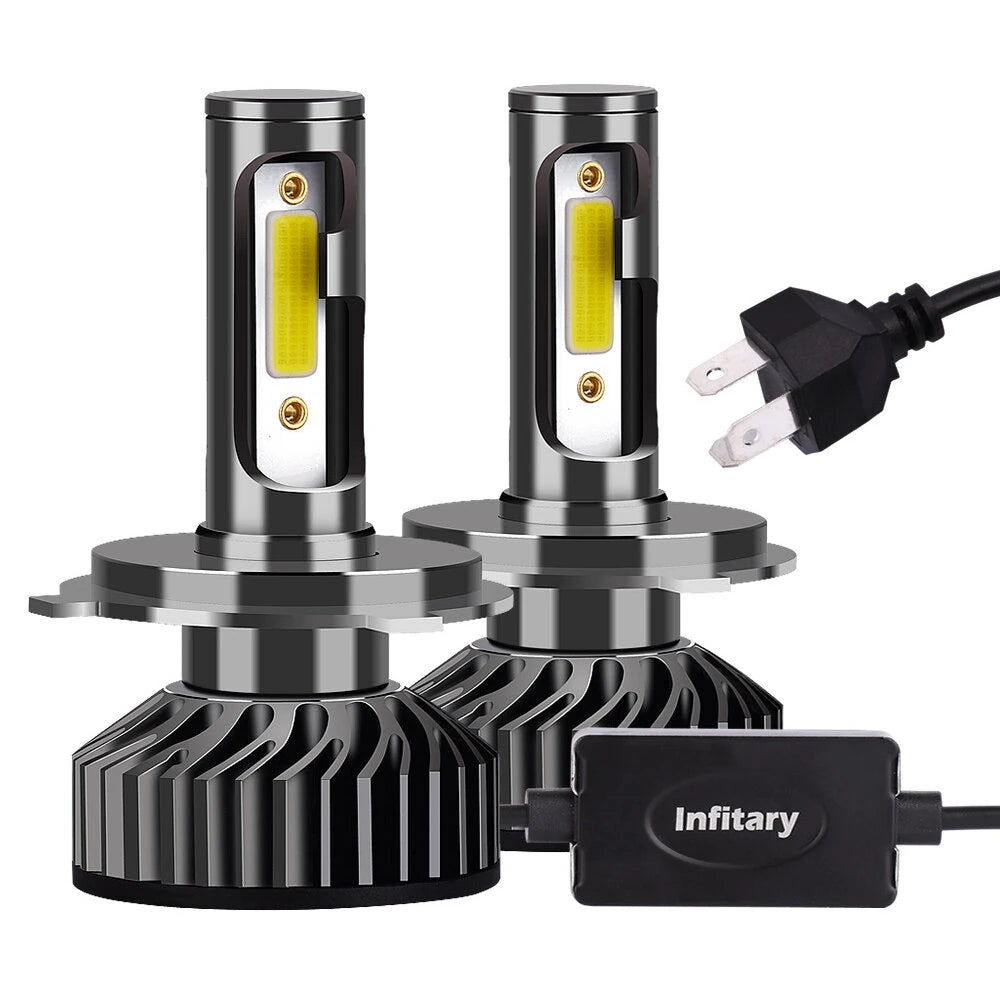 12V H4 H7 H11 Car Auto COB LED Super Bright Modified Headlight Bulbs 2 packs