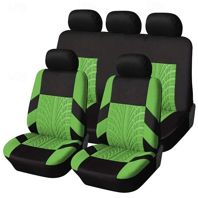 9 Pcs/set Universal Car Seat Full Set Track Design Breathable Seat Protectors