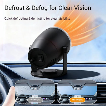 12 / 24V Car Truck Heater Fast Heating Defogging Anti-Frost 360° Adjustable Mini Electric Heater
