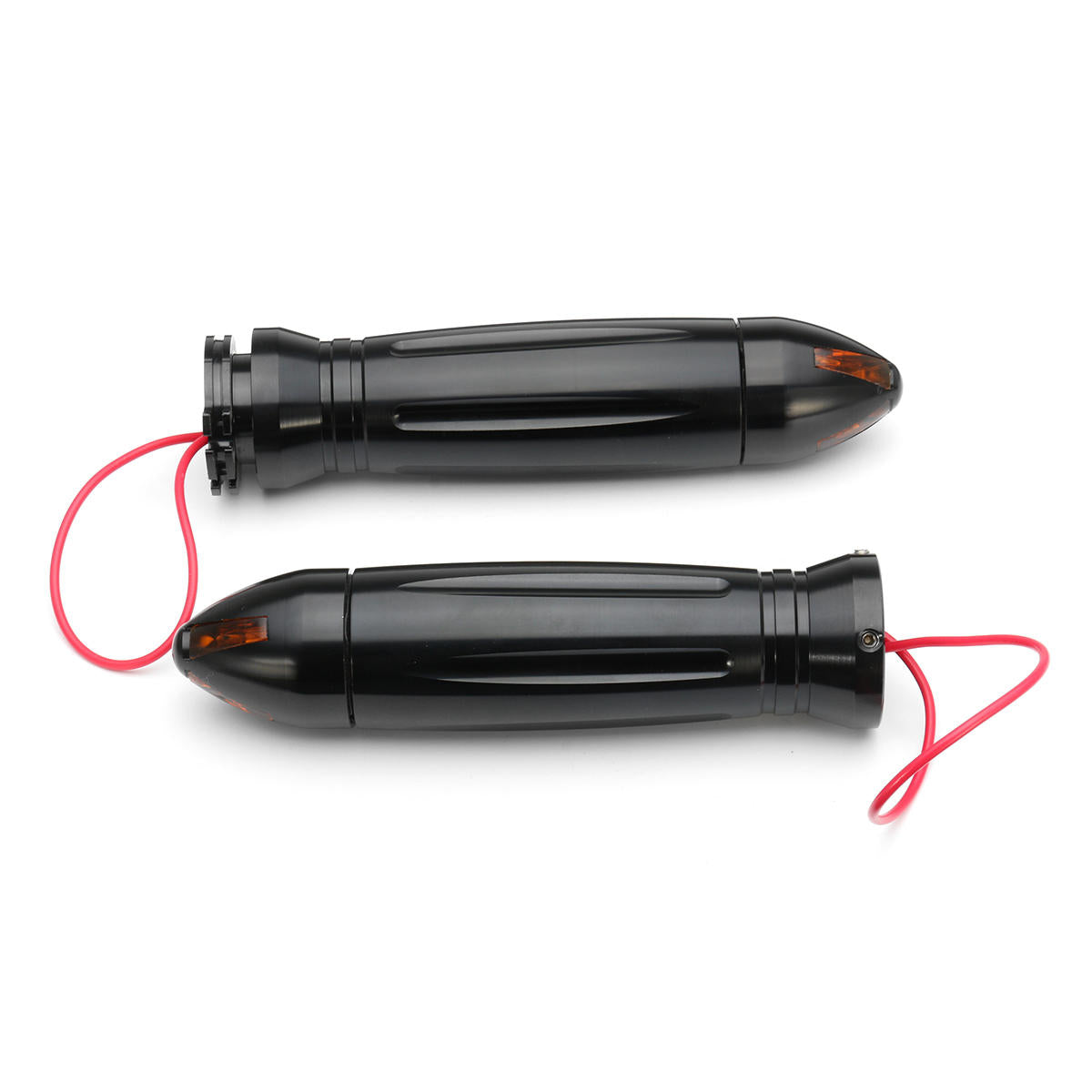 Motorcycle Aluminum Hand Grips Turn Signal Light for Harley/Yamaha/Honda/Suzuki 7/8inch
