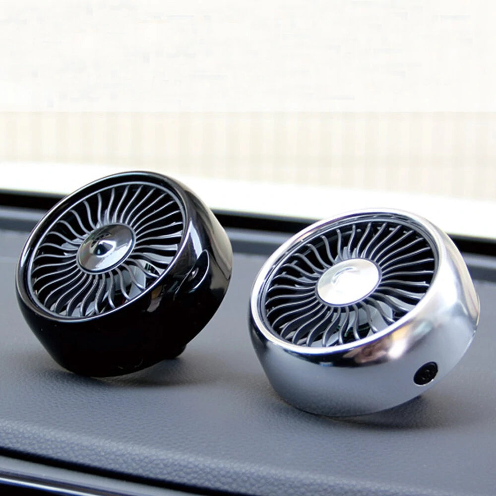 Car Fan USB Air Outlet  3 Speed Adjustment 360° Rotation