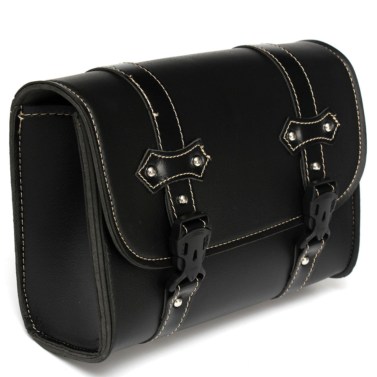Motorcycle Saddle Leather Bag Pouch Storage