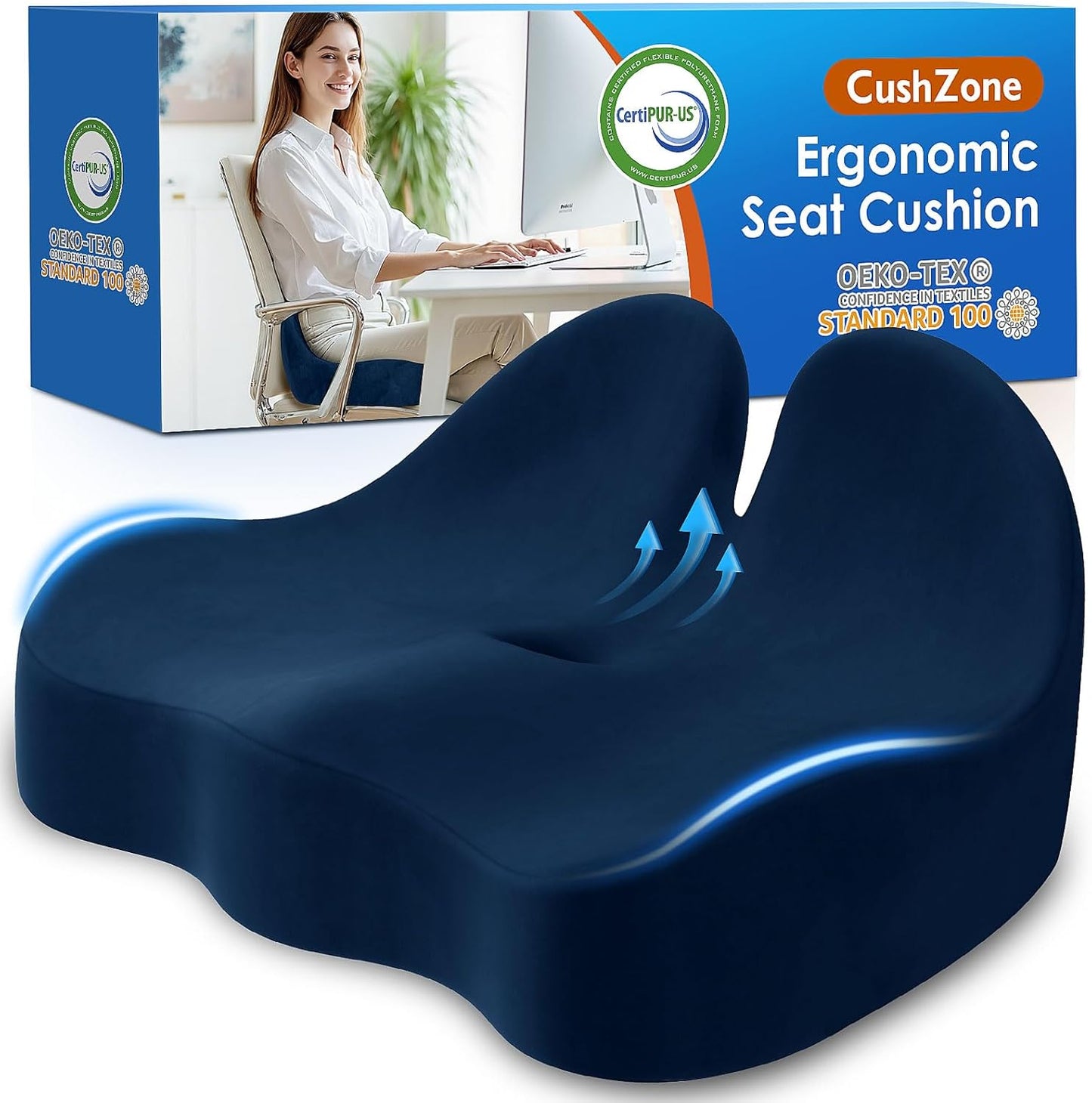 Car Memory Foam Office Chair Seat Cushion