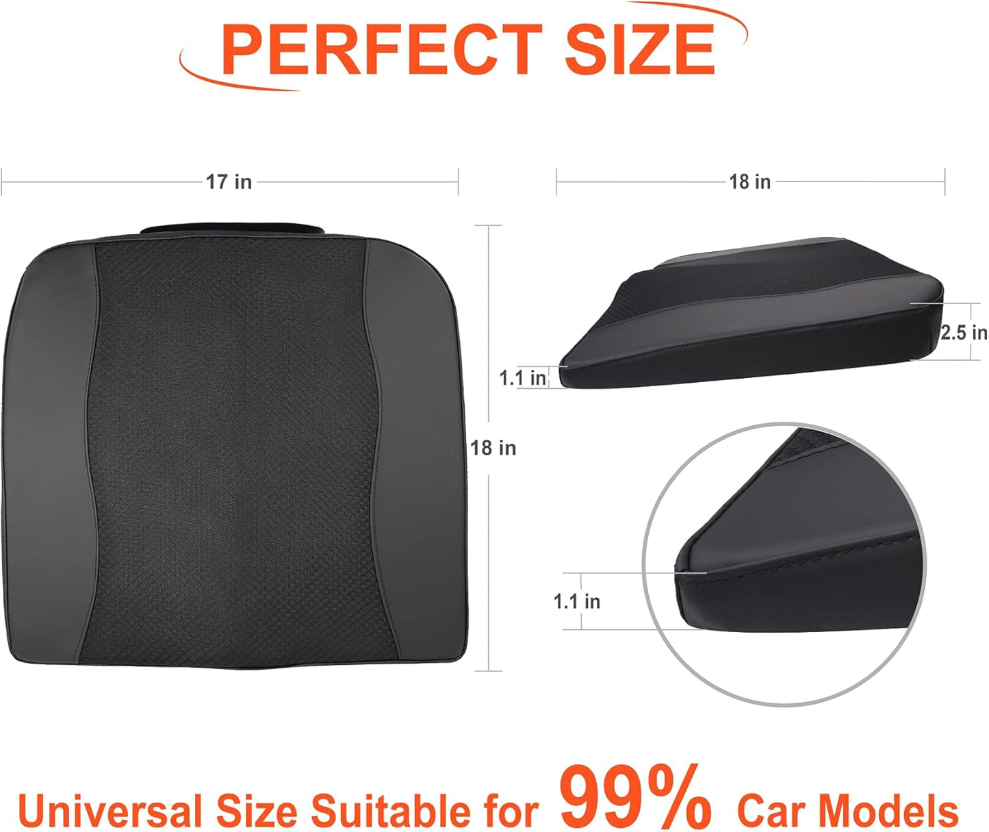 Car Comfort Memory Foam Breathable Mesh Seat Cushions