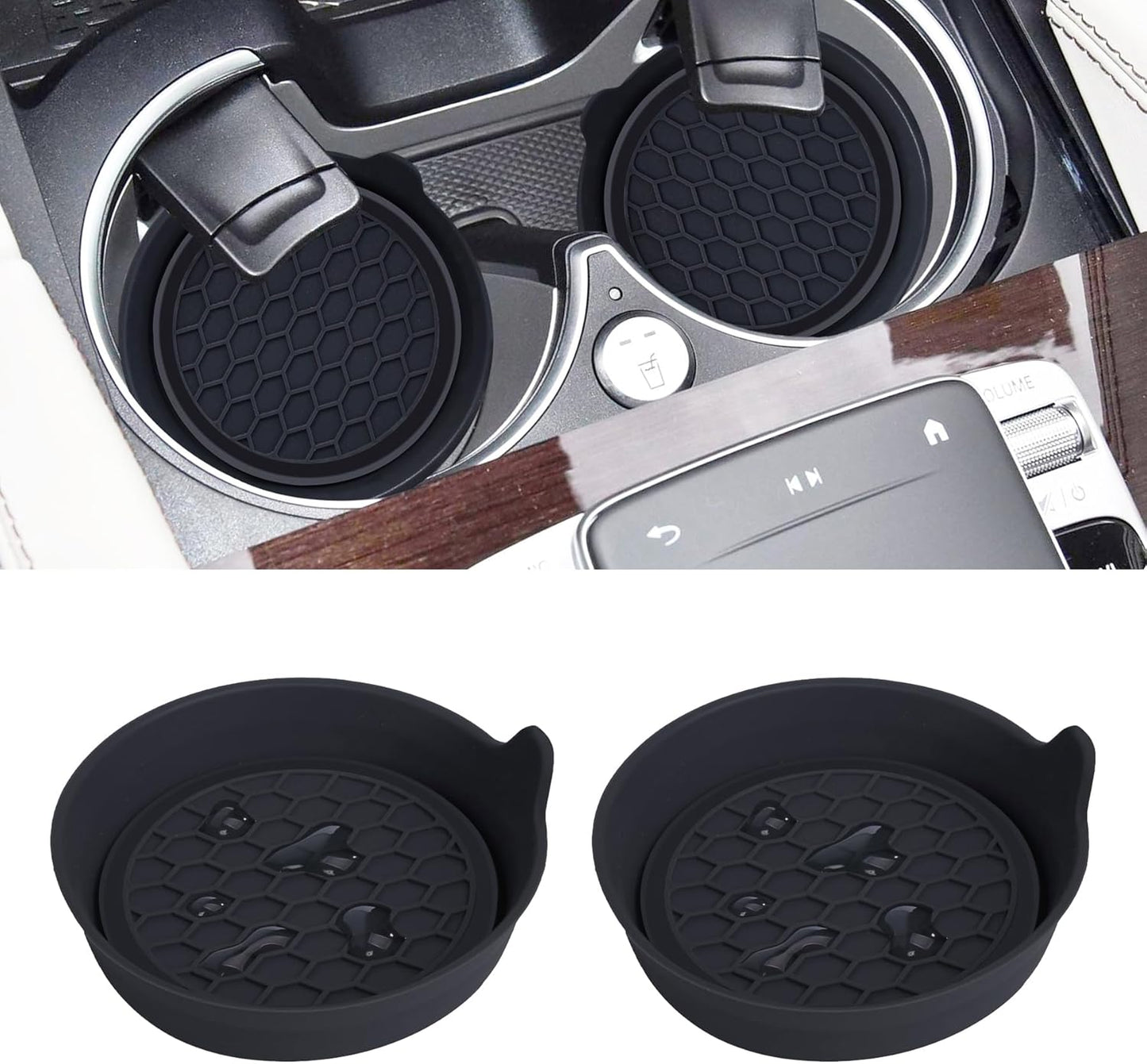 Car Cup Coaster Universal Non-Slip Bling Crystal Organzier
