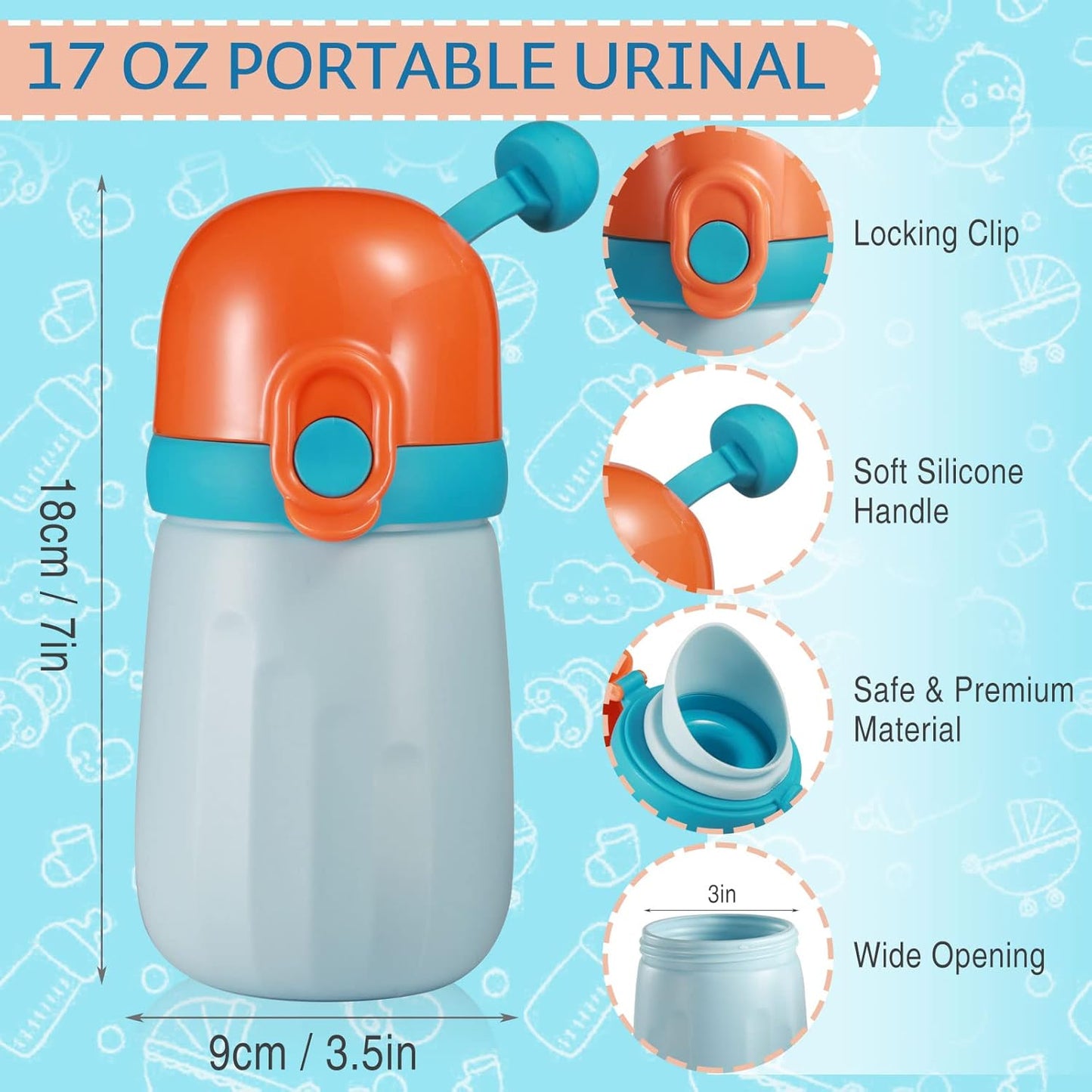 Portable Baby Child Potty Urinal Toilet for Camping Car Travel