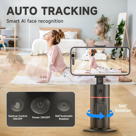 Car Auto Face Tracking Tripod -360° Rotation Phone Holder