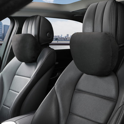 Car Neck Pillow Headrests Super Fiber Suede Support