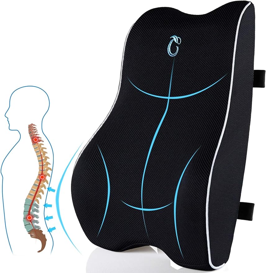 Car Chair Lumbar Support Pillow Memory Foam Seat Cushion