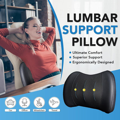 Car Back Lumbar Support Pillow Memory Foam Back Pain Relief