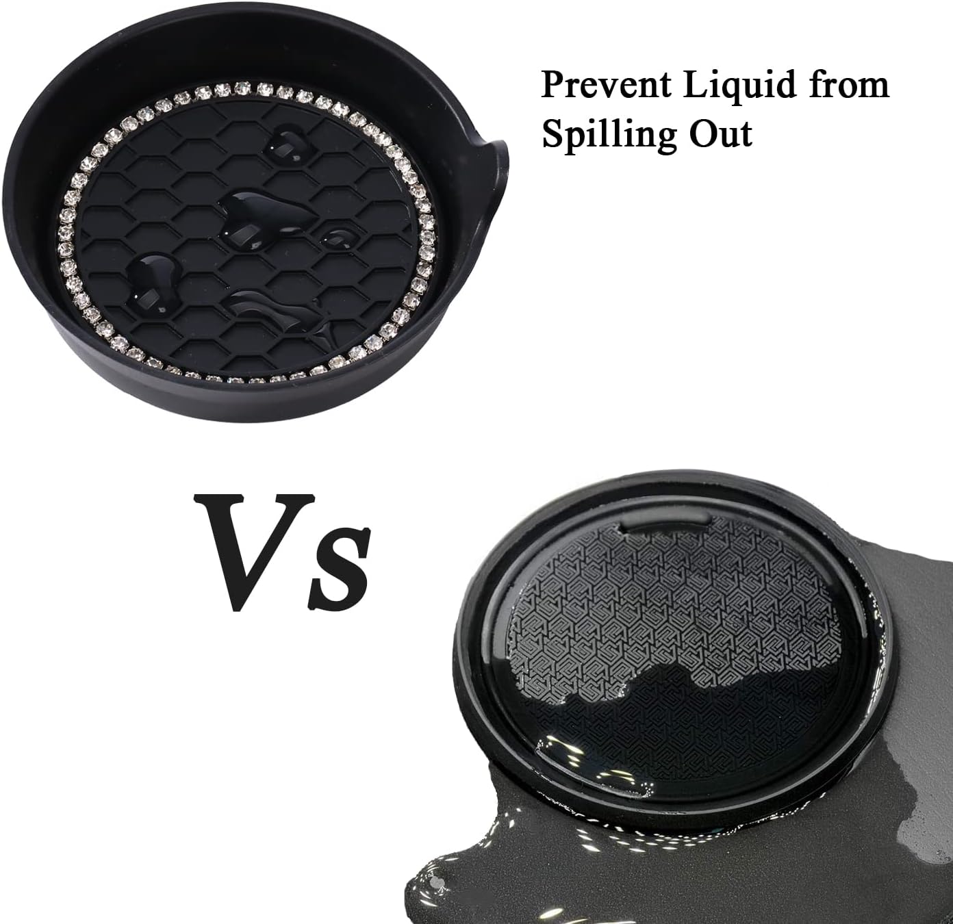 Car Cup Coaster Universal Non-Slip Bling Crystal Organzier