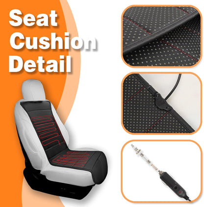 Car Heated Seat Cushion Leather Warm Comfortable Cover