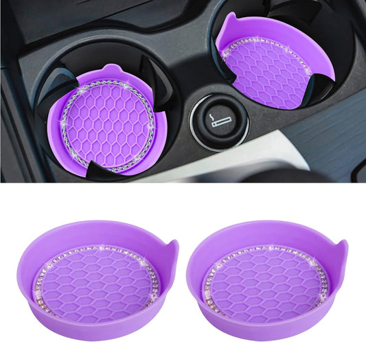 Car Cup Coaster Universal Non-Slip Bling Crystal Organzier