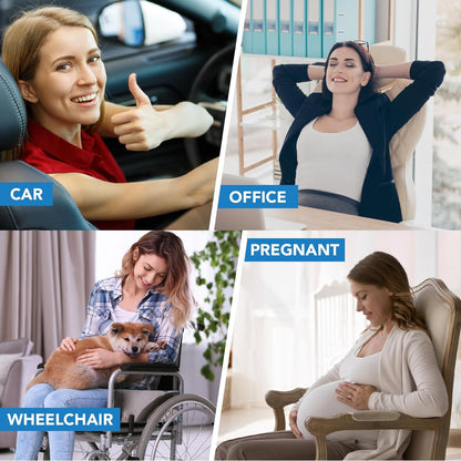 Car Back Lumbar Support Pillow Memory Foam Back Pain Relief