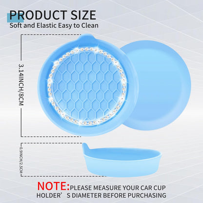 Car Cup Coaster Universal Non-Slip Bling Crystal Organzier