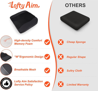 Car Comfort Memory Foam Breathable Mesh Seat Cushions